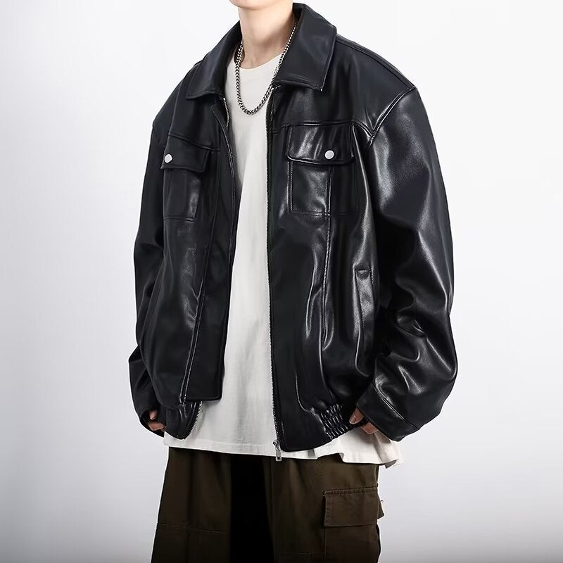 Retro Casual Leather Jacket