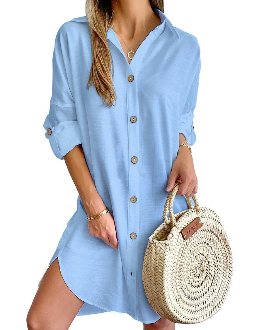 Women’s Long-Sleeve Shirt Dress