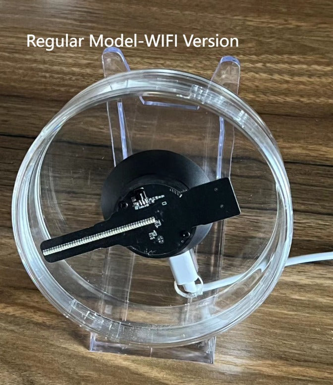 3D Holographic Fan 12cm Desktop/Stereo Decoration with Music Playback