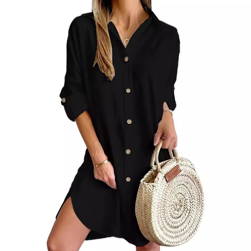 Women’s Long-Sleeve Shirt Dress