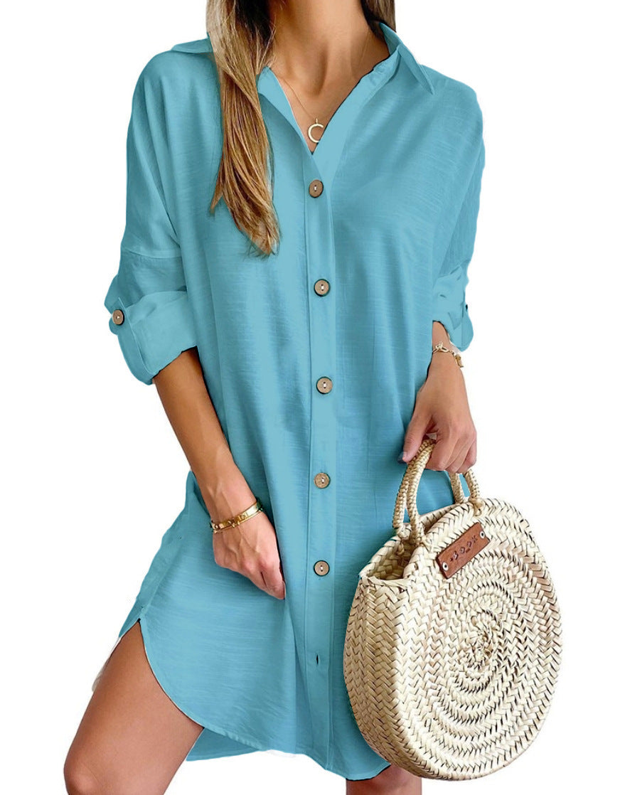 Women’s Long-Sleeve Shirt Dress