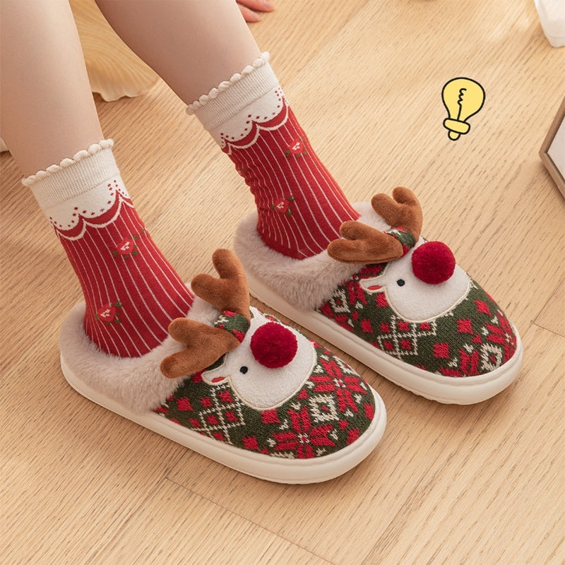Women’s Christmas Elk Slippers