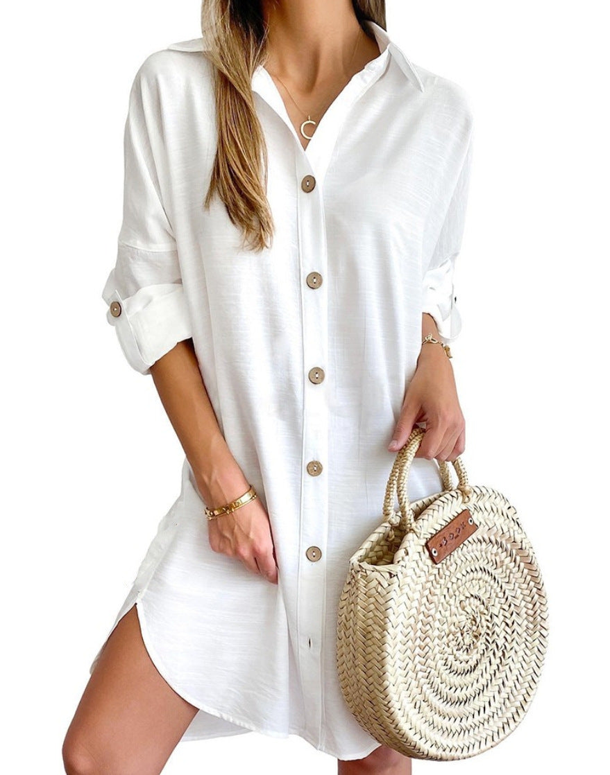 Women’s Long-Sleeve Shirt Dress