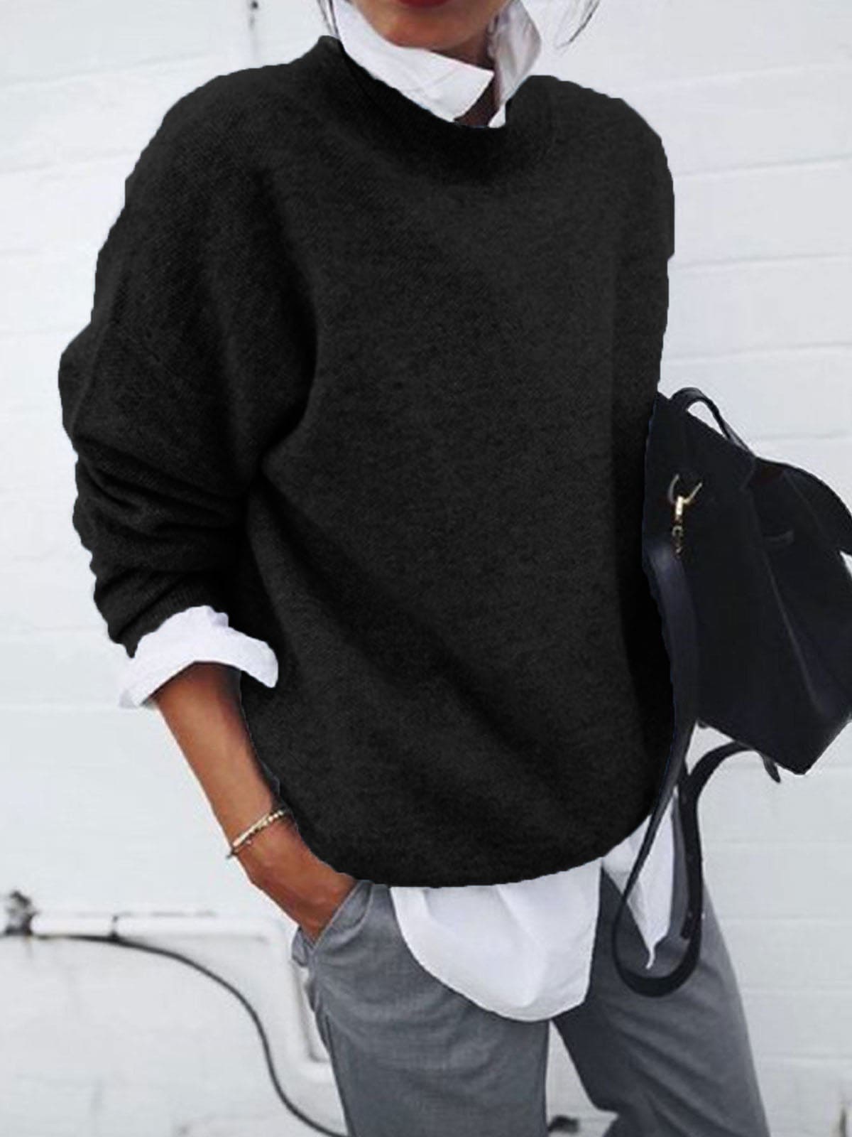 Women's Knitted Pullover Sweater