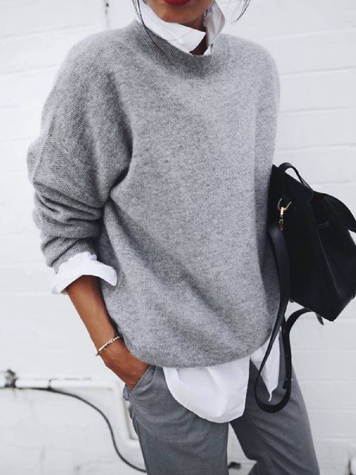 Women's Knitted Pullover Sweater