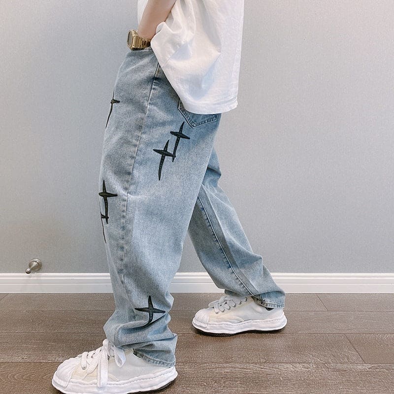 Casual Men's Nine Point Jeans