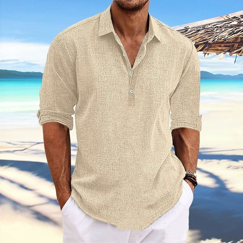 Men's Loose-Fit Hemp Cotton Shirt