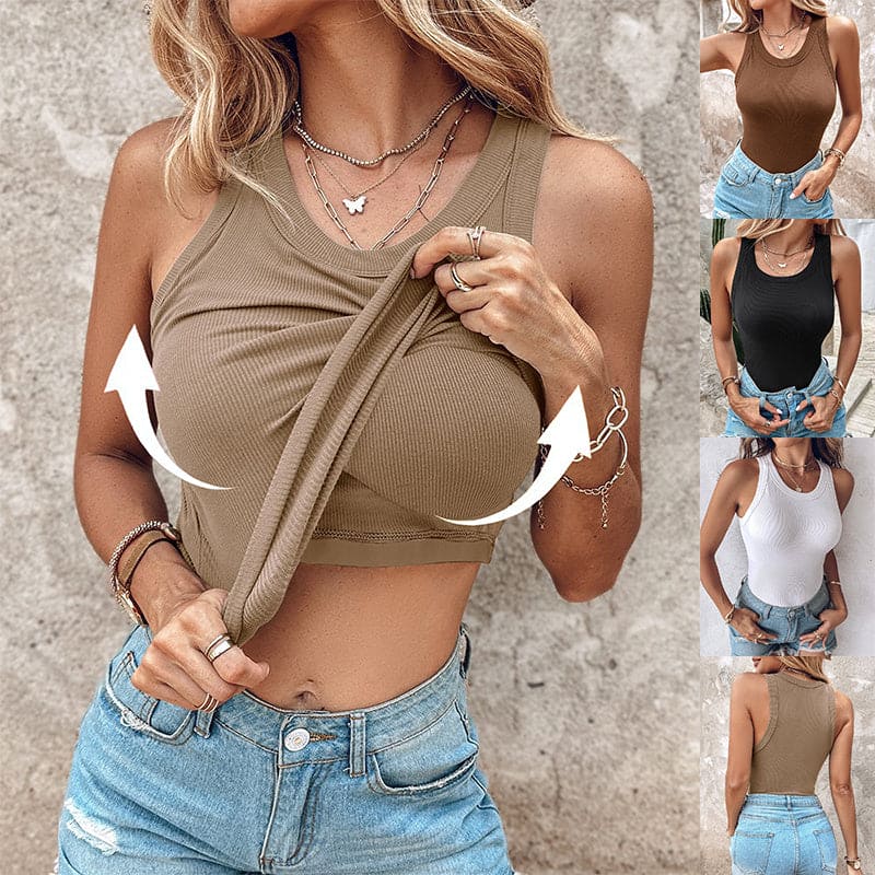 Round Sleeveless Top