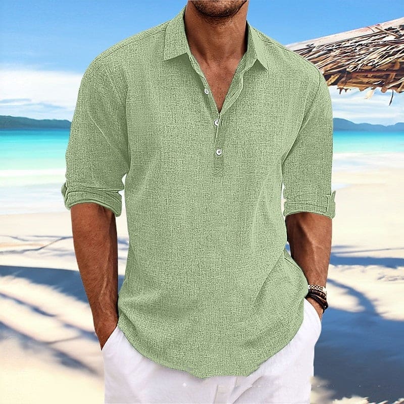 Men's Loose-Fit Hemp Cotton Shirt