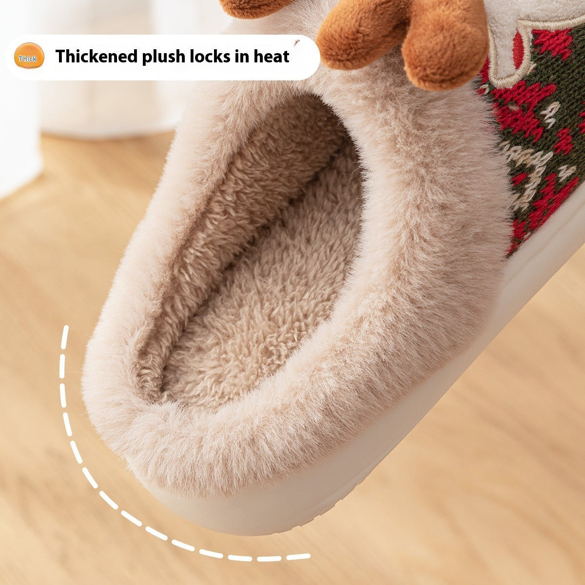 Women’s Christmas Elk Slippers