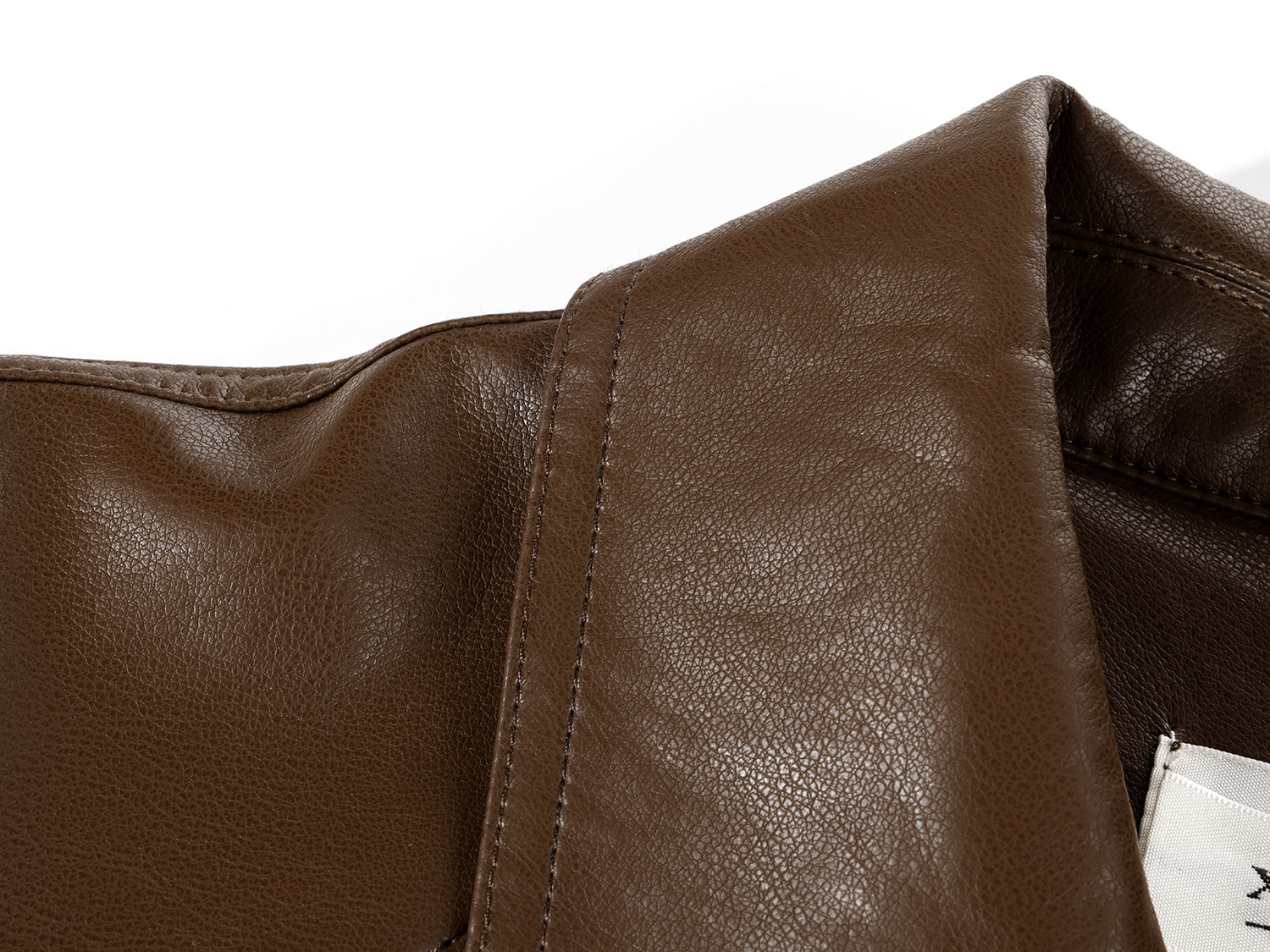 Slim-Fit Leather Coat