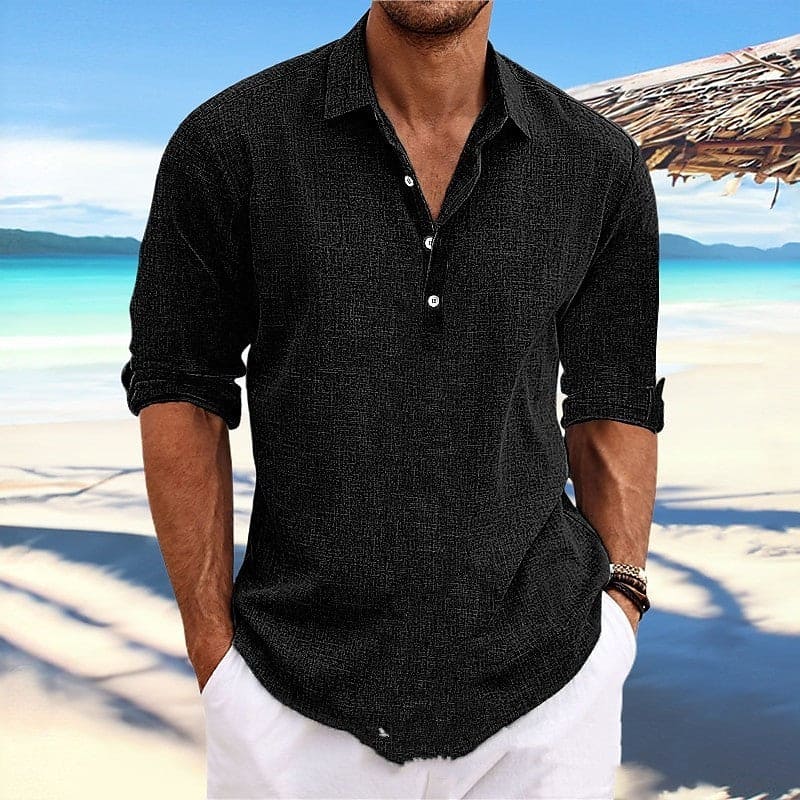 Men's Loose-Fit Hemp Cotton Shirt