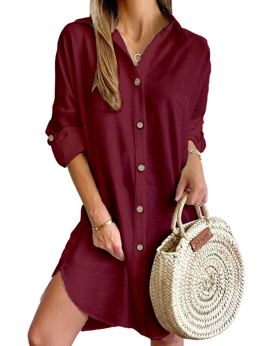 Women’s Long-Sleeve Shirt Dress