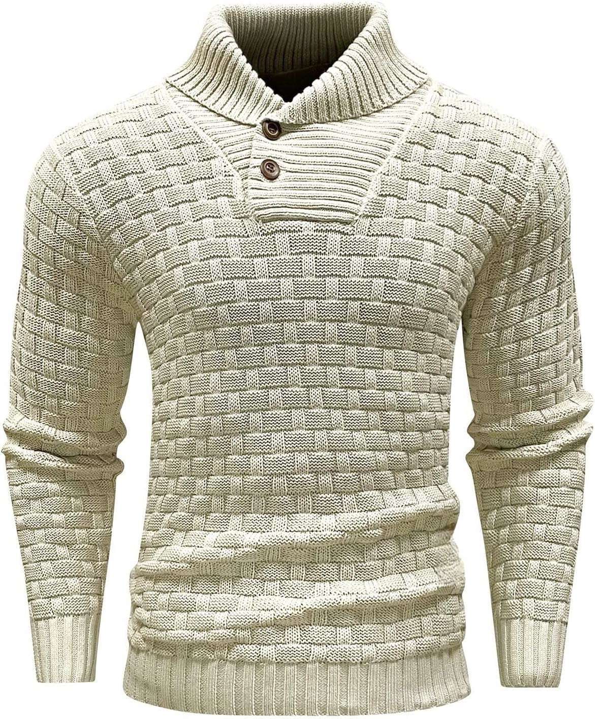Turtleneck Sweater With Button Design