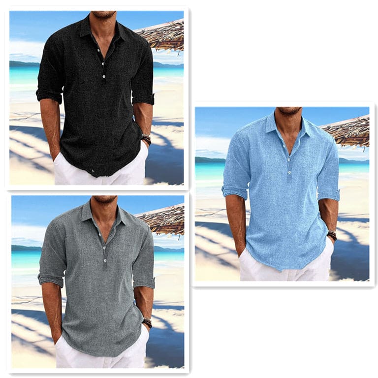 Men's Loose-Fit Hemp Cotton Shirt