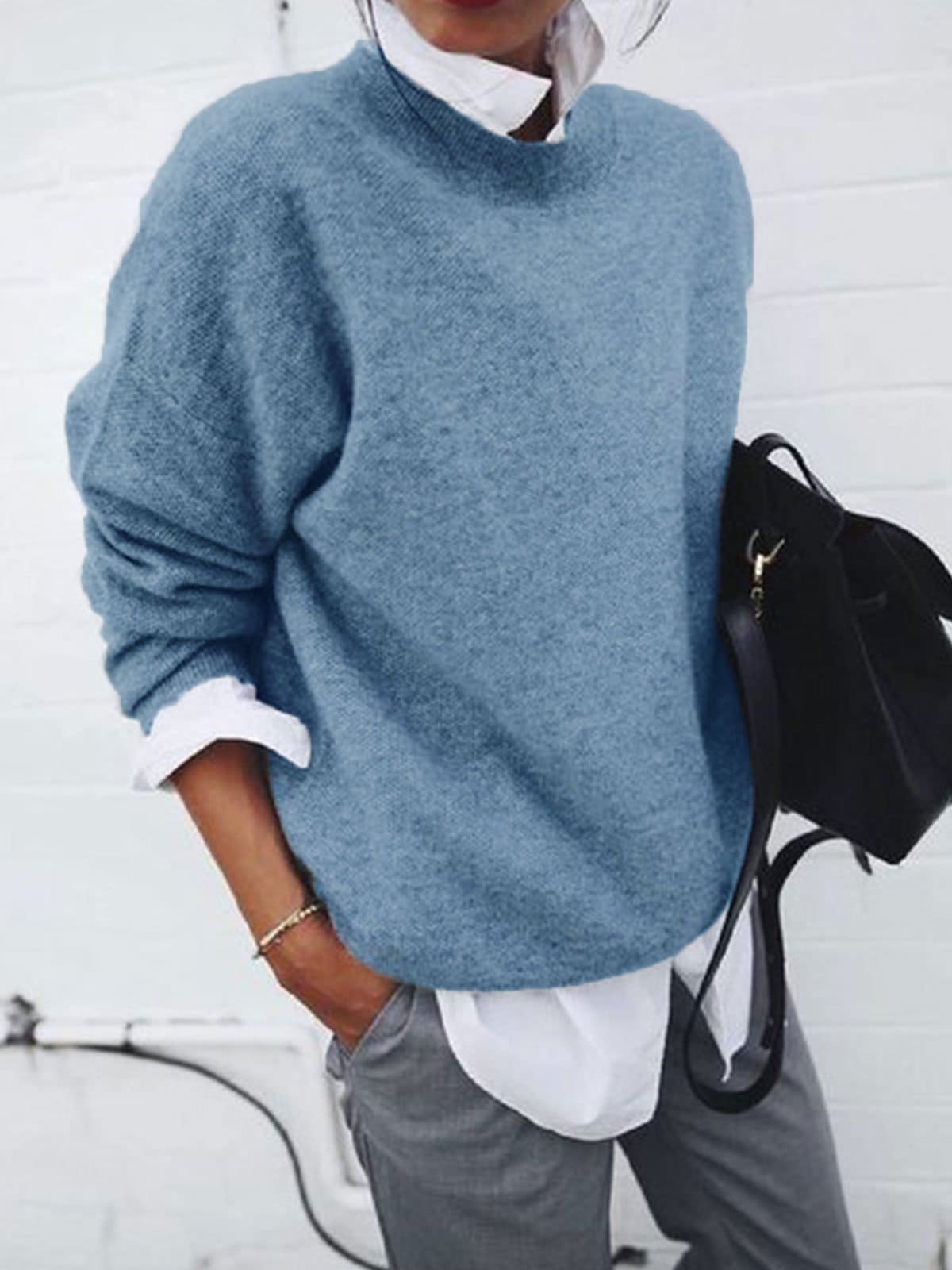 Women's Knitted Pullover Sweater