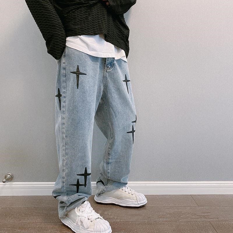 Casual Men's Nine Point Jeans