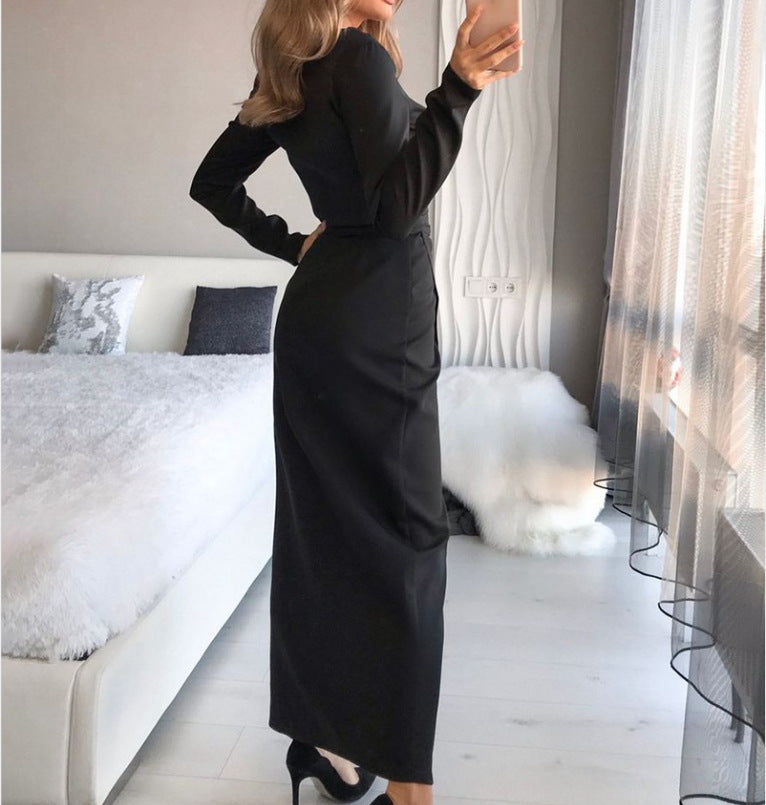 Women’s V-Neck Slim Dress
