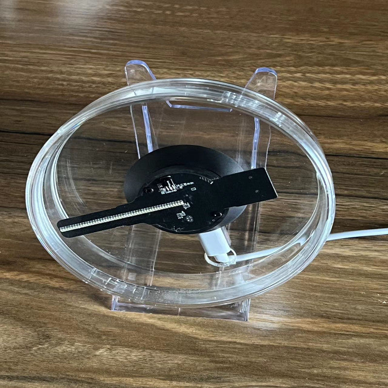 3D Holographic Fan 12cm Desktop/Stereo Decoration with Music Playback