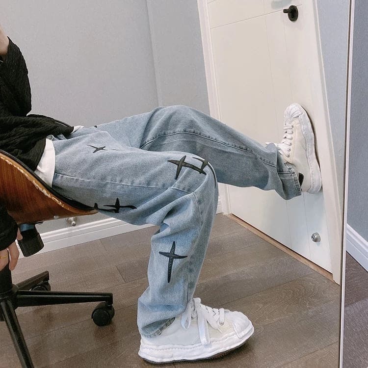 Casual Men's Nine Point Jeans
