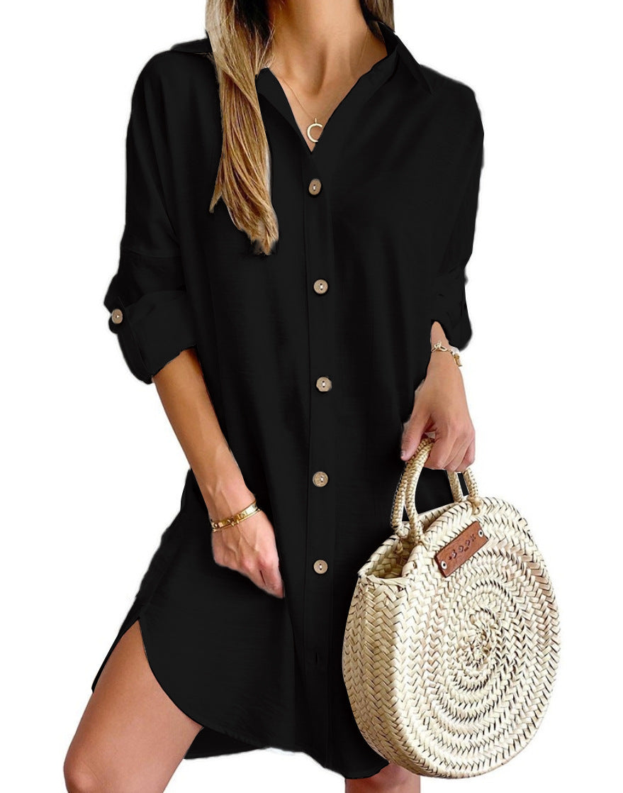 Women’s Long-Sleeve Shirt Dress