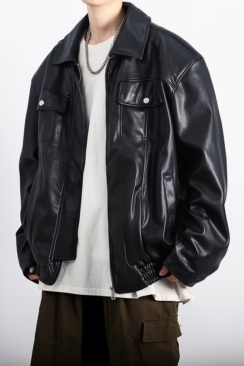 Retro Casual Leather Jacket